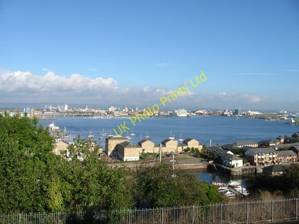 Photo 6"x4" View looking NE across Penarth Flats and Cardiff Bay. Penarth\/ST1871 c2006