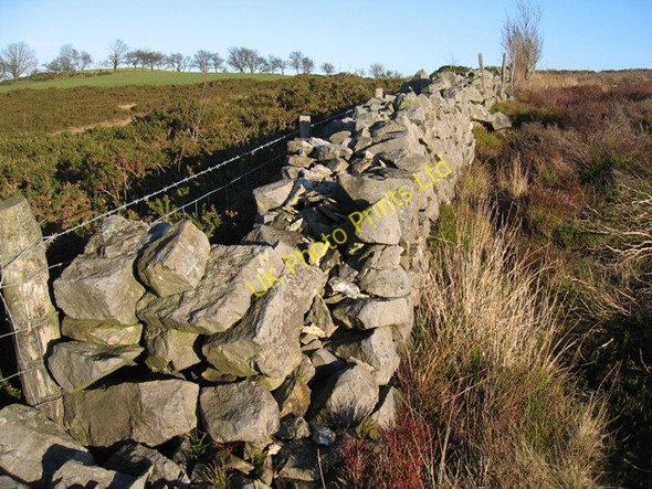 Photo 6"x4" Stone Wall by Llyn Cyfynwy Graianrhyd c2007