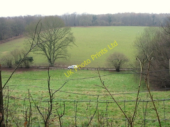 Photo 6"x4" View of fields and road from Covert Woods Bladbean c2007