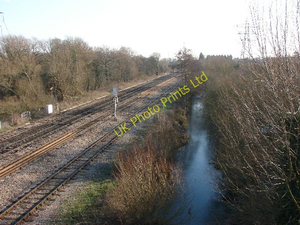 Photo 6"x4" Hinksey Stream and Railway Iffley c2007