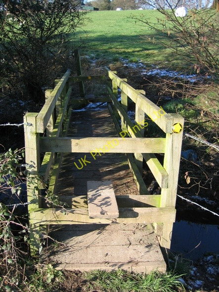 Photo 6"x4" Footbridge over Golborne Brook Tattenhall c2007