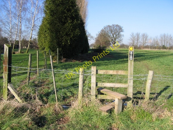 Photo 6"x4" Stile on the Footpath to Brook Hall Tattenhall c2007