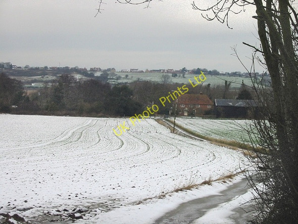 Photo 6"x4" Greater Puckstone farm down an icy track Stodmarsh c2007