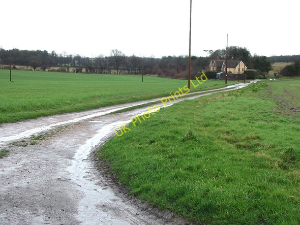Photo 6"x4" Track and farm house Ileden c2007