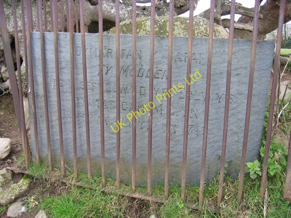 Photo 6"x4" Memorial Stone near Llangwyfan #3 Llangwyfan c2007