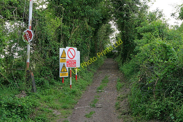 Photo 6"x4" Footpath entering danger zone of military firing range on Deacon Hill Chilcomb c2007