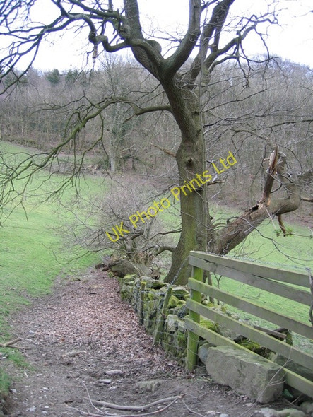 Photo 6"x4" Stone Wall by Offas Dyke LDP Bronygarth c2007