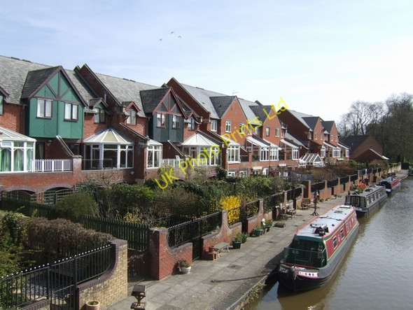 Photo 6"x4" Canal side housing Gnosall Heath c2007