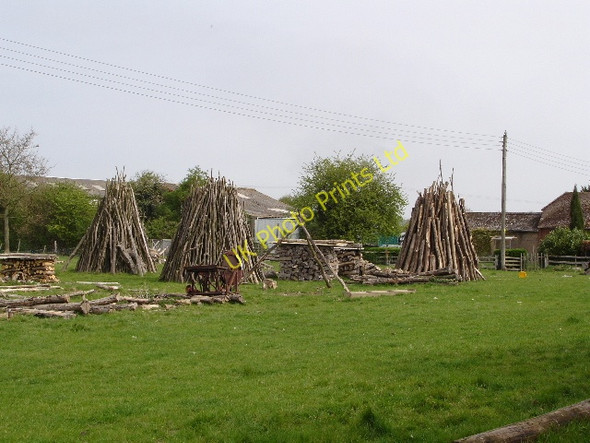 Photo 6"x4" Timber stacks Snave c2007