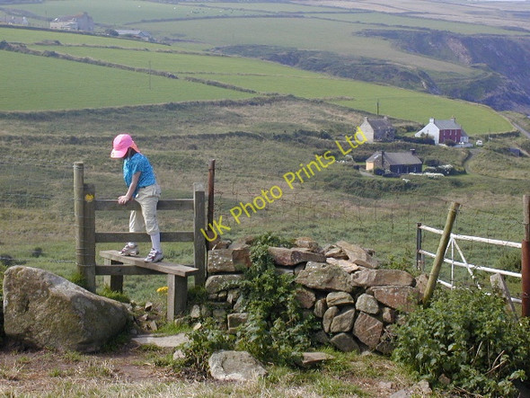 Photo 6"x4" Stile above Abereiddy Portheiddy c2002