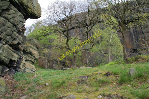 Photo 6"x4" Crags above Eaves Wood Hebden Bridge c2007