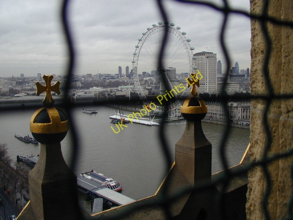 Photo 6"x4" London Eye from Westminster clock tower Westminster c2004