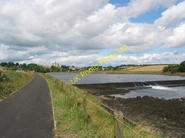 Photo 6"x4" The weir on the Coquet river near Warkworth Castle Amble c2003