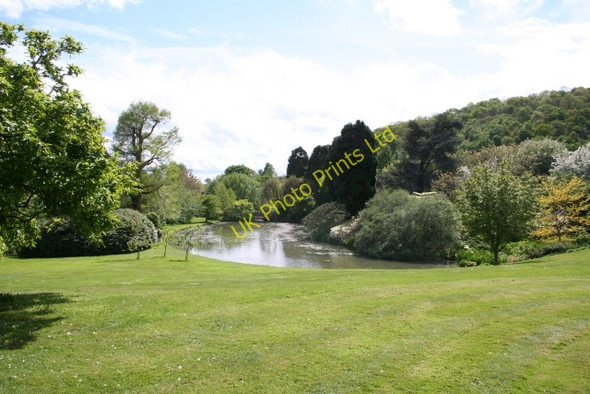 Photo 6"x4" Pond in Garden of Little Malvern Court Upper Welland c2007