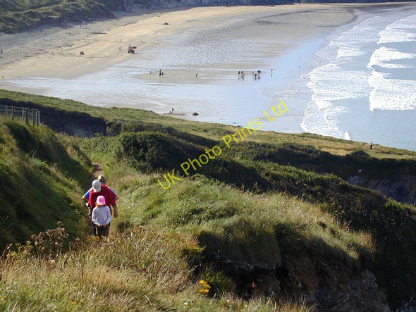 Photo 6"x4" Climbing out of Whitesands Bay Treleddyd-fawr c2002 P1