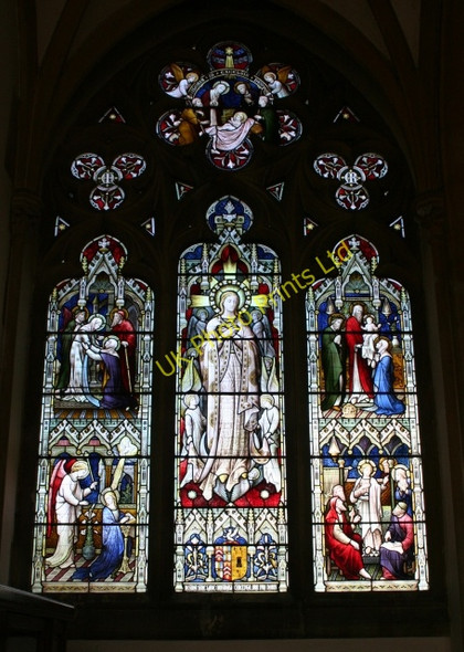 Photo 6"x4" Stained Glass, Lady chapel, St. Wulstan's Church Upper Welland c2007