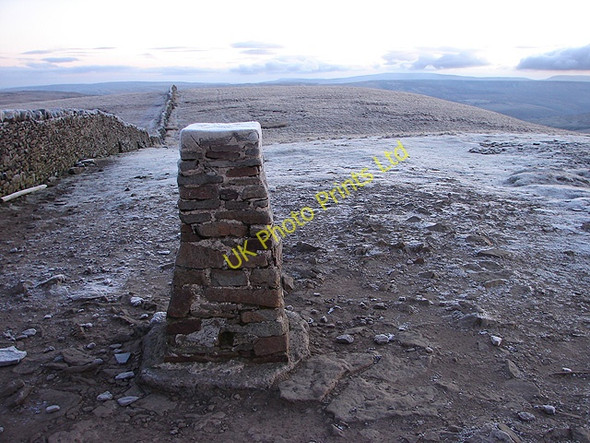 Photo 6"x4" Pen-y-ghent Trig Pillar - still there! Brackenbottom c2007