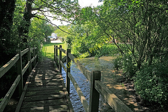 Photo 6"x4" Footbridge over River Meon at Fontley Mill Fareham c2007