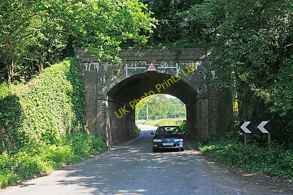 Photo 6"x4" Bridge carrying dismantled railway over River Lane, Funtley Fareham c2007
