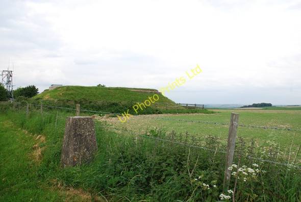 Photo 6"x4" West Hill Trig Point and Reservoir Wylye c2007