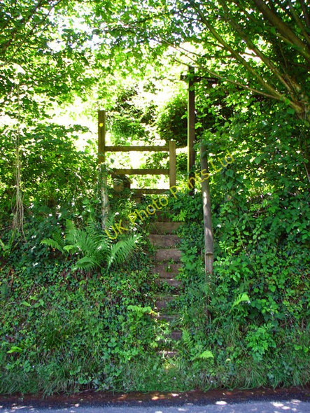 Photo 6"x4" Stile to the footpath to the Fountain Inn The Cot c2007