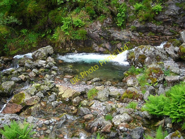 Photo 6"x4" Waterfall and Pool on Allt Coire Gabhail Allt Lairig Eilde c2007