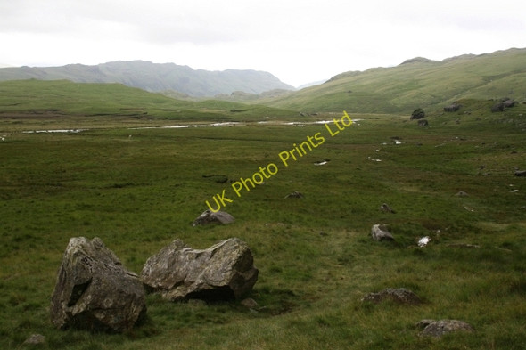 Photo 6"x4" Great Moss, Upper Eskdale. Cam Spout Crag c2007