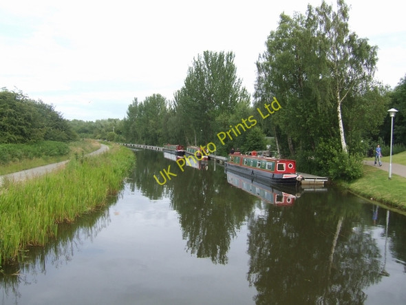 Photo 6"x4" Moorings below the Falkirk Wheel Tamfourhill c2007