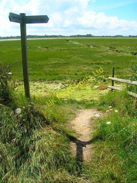 Photo 6"x4" Footpath Junction, Pagham Harbour Sidlesham c2007
