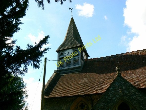 Photo 6"x4" St Andrew's church clock tower, Wootton Rivers Cuckoo's Knob c2007