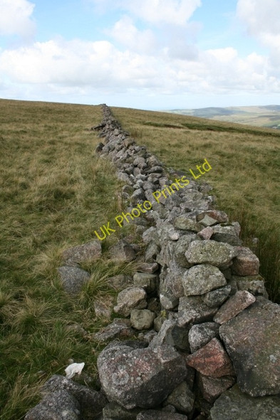 Photo 6"x4" Dry Stone Wall on Irton Fell. Eskdale Green c2007