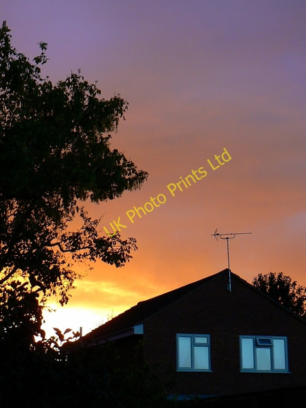 Photo 6"x4" Sunset over Swindon Coate\/SU1882 c2007