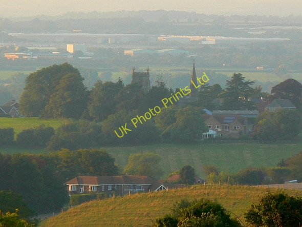 Photo 6"x4" View from the Ridgeway south of Liddington Liddington c2007