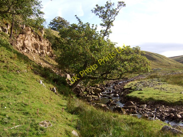 Photo 6"x4" Butter Crags above the Knar Burn Slaggyford c2007
