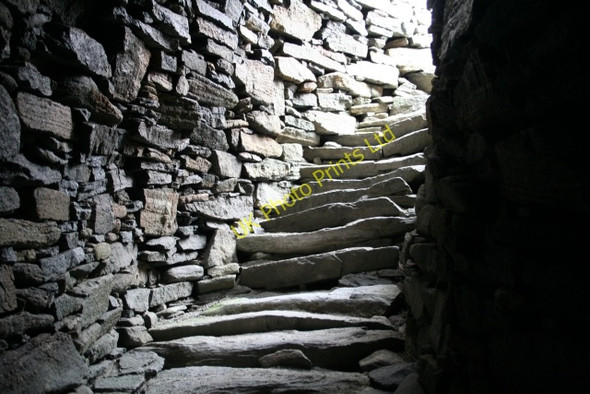 Photo 6"x4" Steps Inside the Broch, Dun Charlabhaigh Borghastan c2007