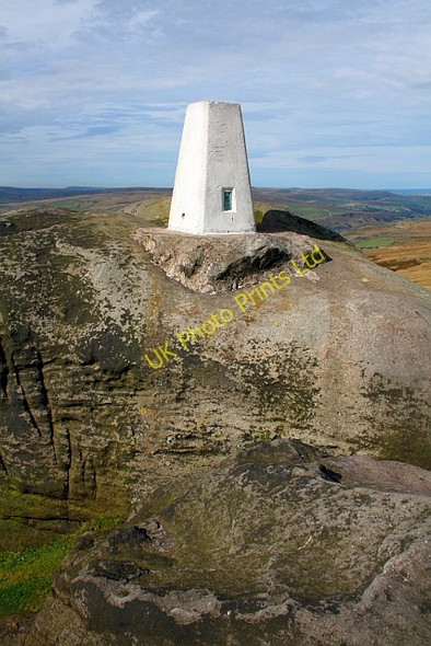 Photo 6"x4" Trig Point on Blackstone Edge. Durn c2007