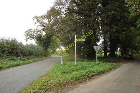 Photo 6"x4" Road junction to Shouldham Thorpe Fodderstone Gap c2007