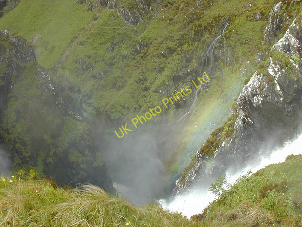 Photo 6"x4" Falls of Glomach from above Falls of Glomach c2001