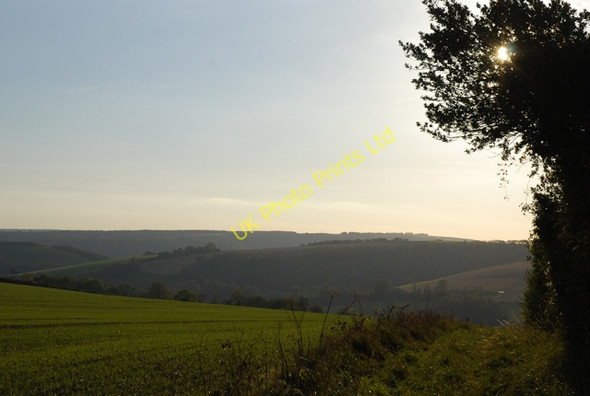 Photo 6"x4" Sunset from Ranston Hill Iwerne Minster c2007