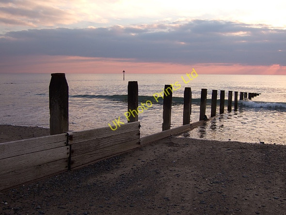 Photo 6"x4" Groynes on beach at Tywyn Tywyn\/SH5800 c2007