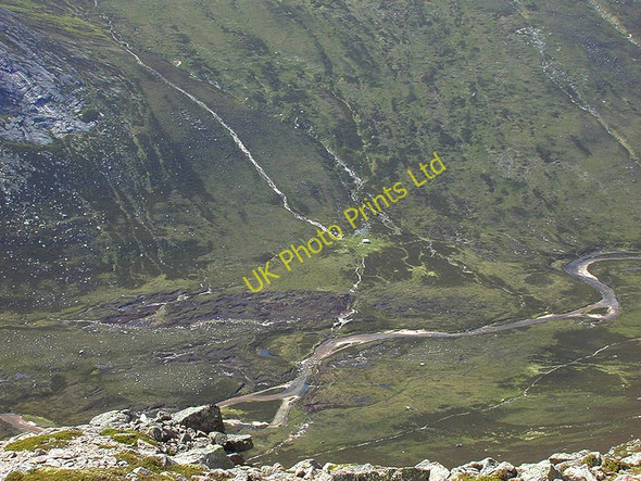 Photo 6"x4" View down into Glen Dee Carn a' Mhaim c2000