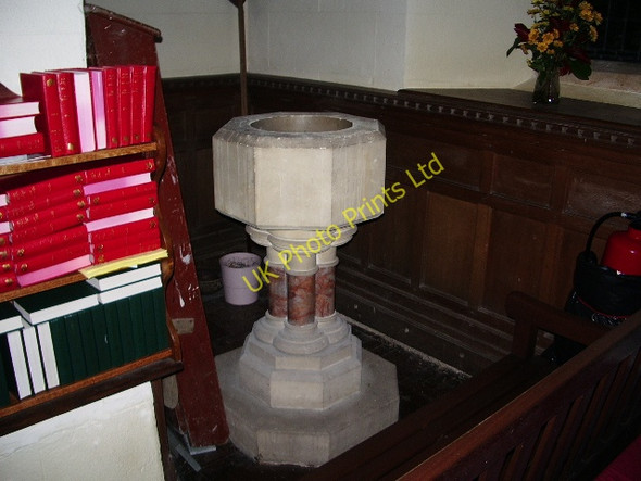 Photo 6"x4" All Saints' Church, Killington, Font Beckside\/SD6188 c2007