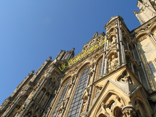 Photo 6"x4" The West Face of Wells Cathedral Wells c2005
