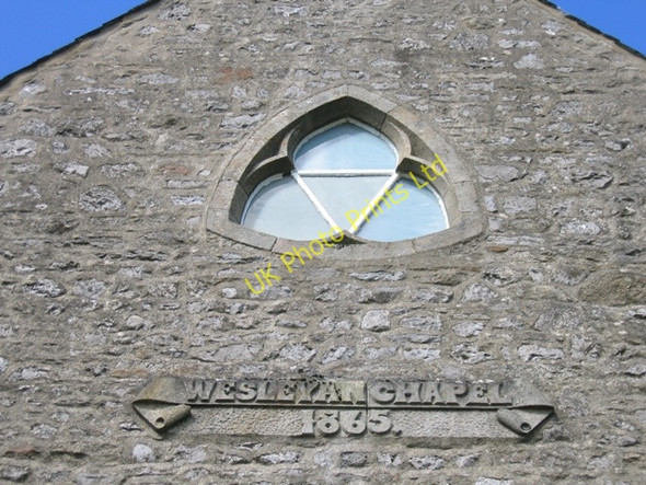 Photo 6"x4" Wesleyan Chapel inscription Malham\/SD9062 c2007