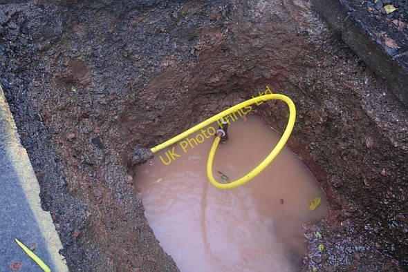 Photo 6"x4" Gas Work in Upper Welland Road Upper Welland c2007