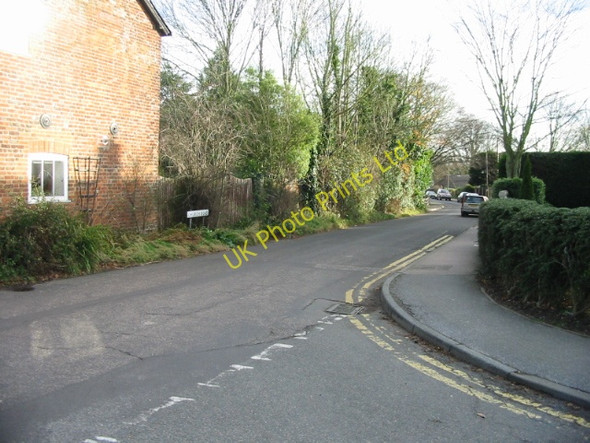 Photo 6"x4" Church Road from junction with Jubilee Road Littlebourne c2007