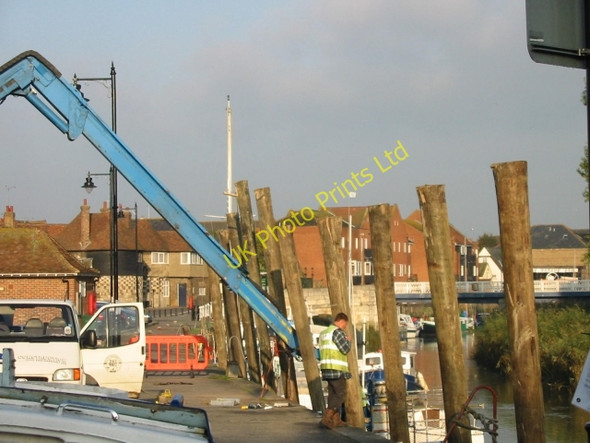 Photo 6"x4" Renewing the mooring posts 1 Sandwich c2004