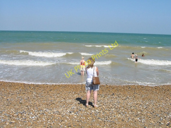Photo 6"x4" Bathers in the sea, Sandwich Bay Sandwich Bay Estate c2003
