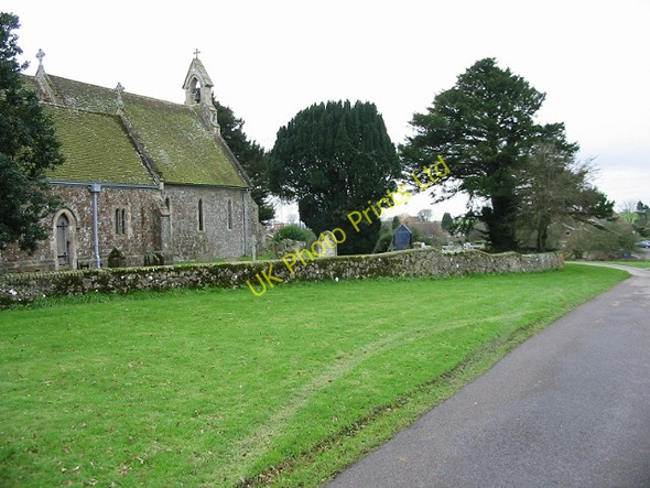 Photo 6"x4" All Saint's church and graveyard, Stanford Postling c2007