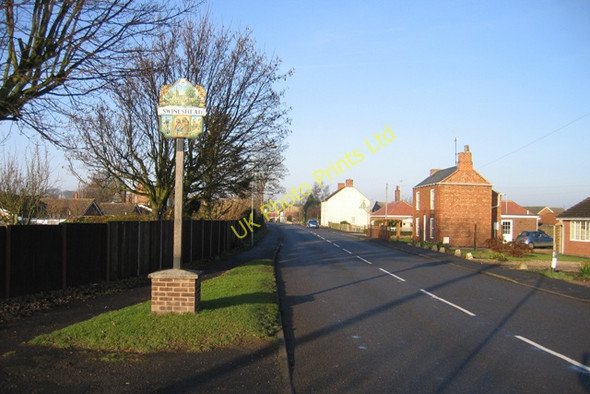 Photo 6"x4" Millennium village sign in South Street, Swineshead, Lincs Bicker Bar c2007